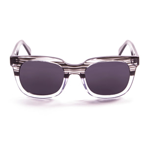 Gafas de sol OCEAN SAN CLEMENTE - Demi negro con detalle blanco transparente / Ahumada