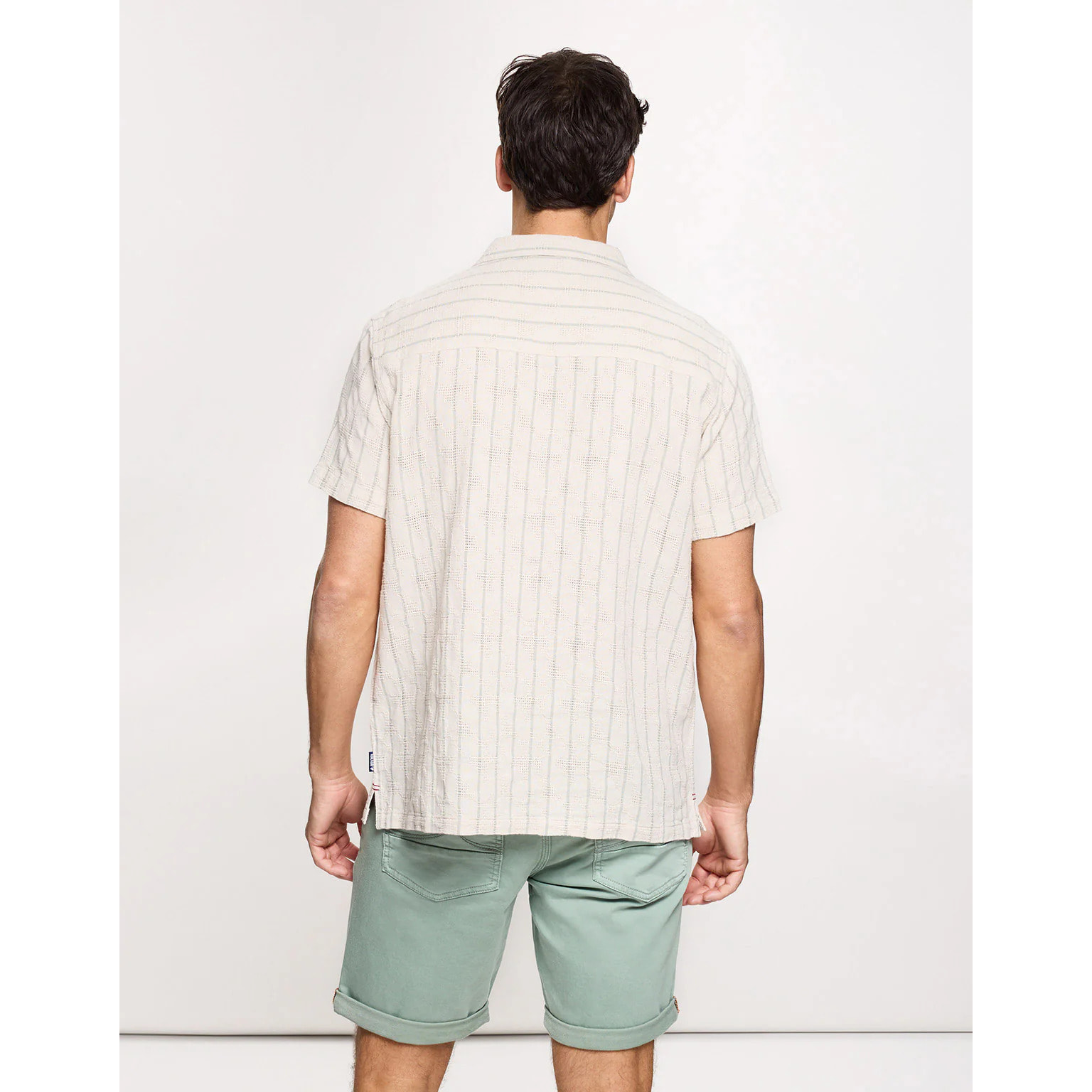 Camisa Calada a Rayas Blanca - Dobine