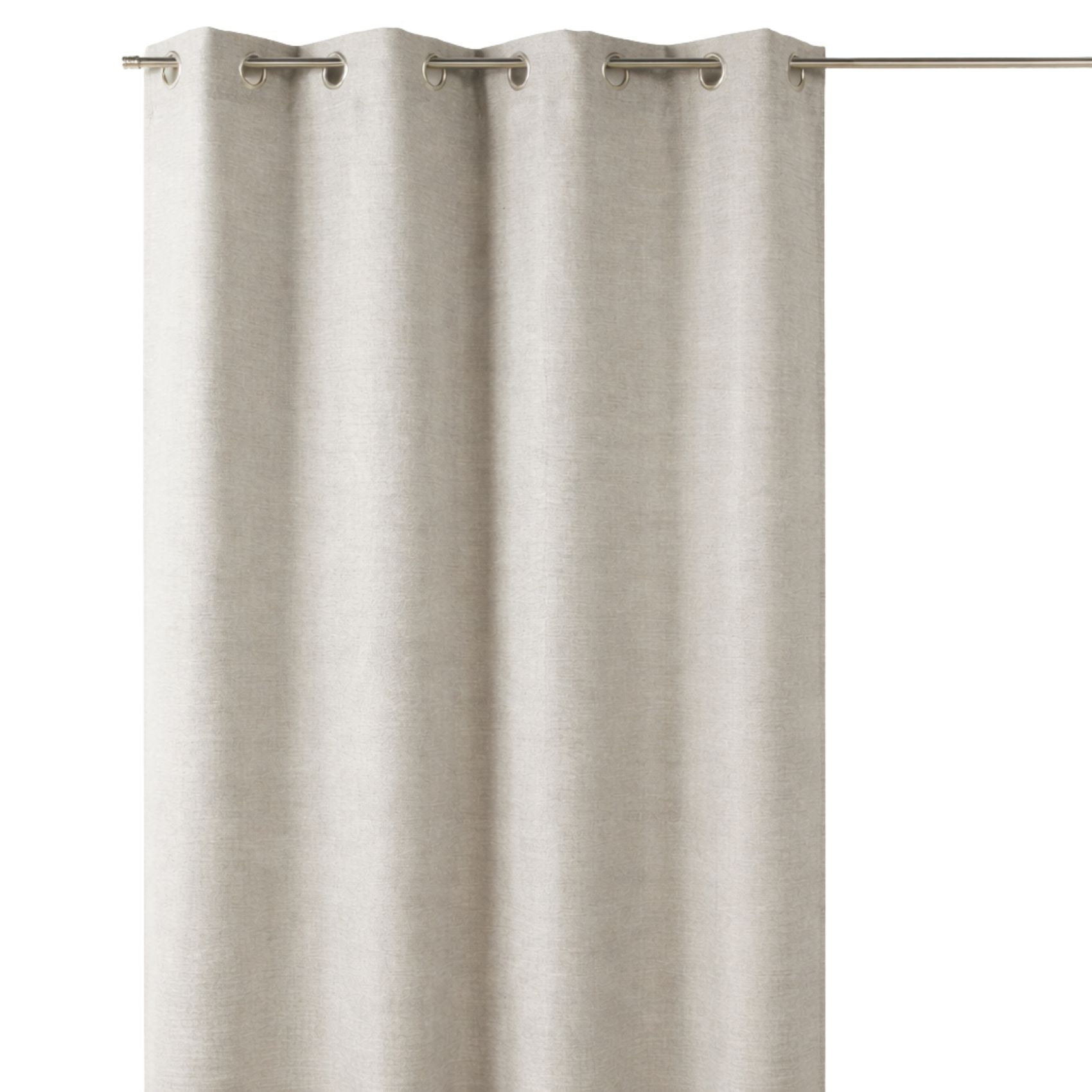 Rideau 100 % occultant uni doublé - Ecru