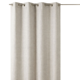 Rideau 100 % occultant uni doublé - Ecru