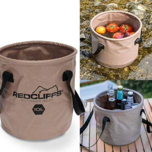 Well home cubo plegable con asas redondas ø24x25cm de 10l