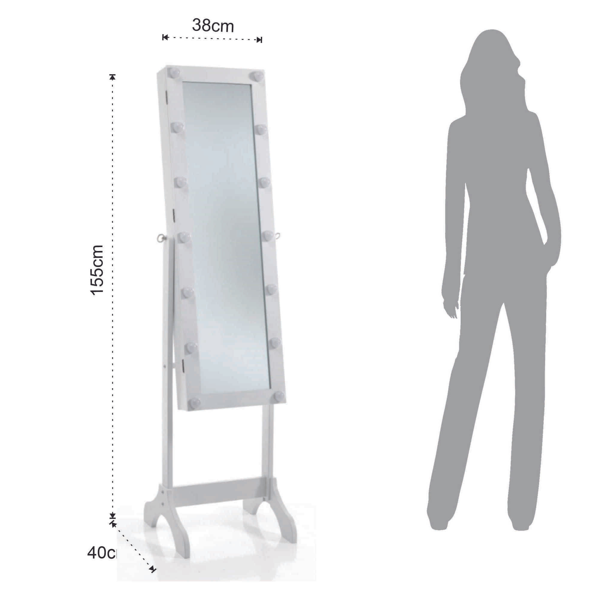 Tomasucci Specchiera da terra c/contenitore 
COFFER LUX bianco