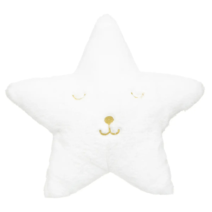 Coussin enfant étoile blanc 39x39cm