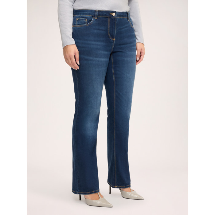 Fiorella Rubino - Jeans regular lavaggio scuro washed - Blu