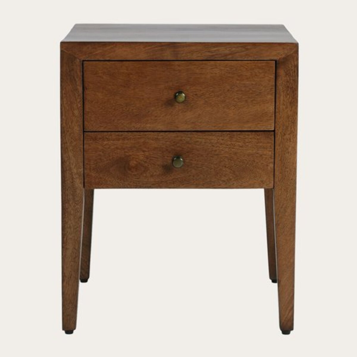 Table de chevet Pikasso -bois massif de mangue-couleur noyer 40 x 50 x 38 cm