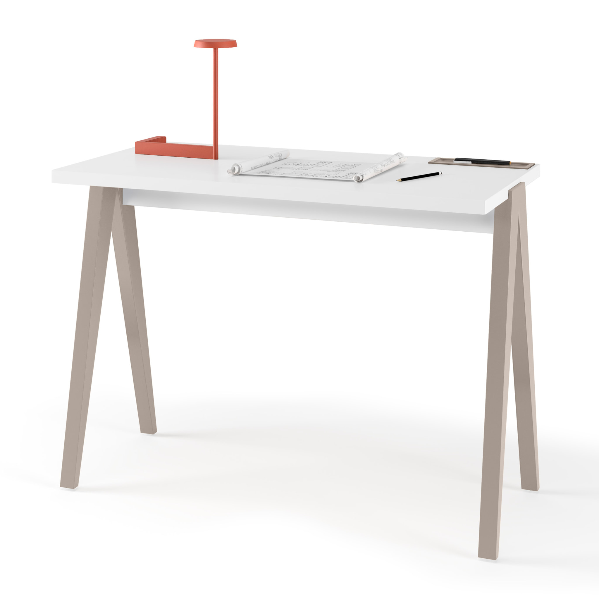 Escritorio Colmar blanco y arena 78x107x49 cm