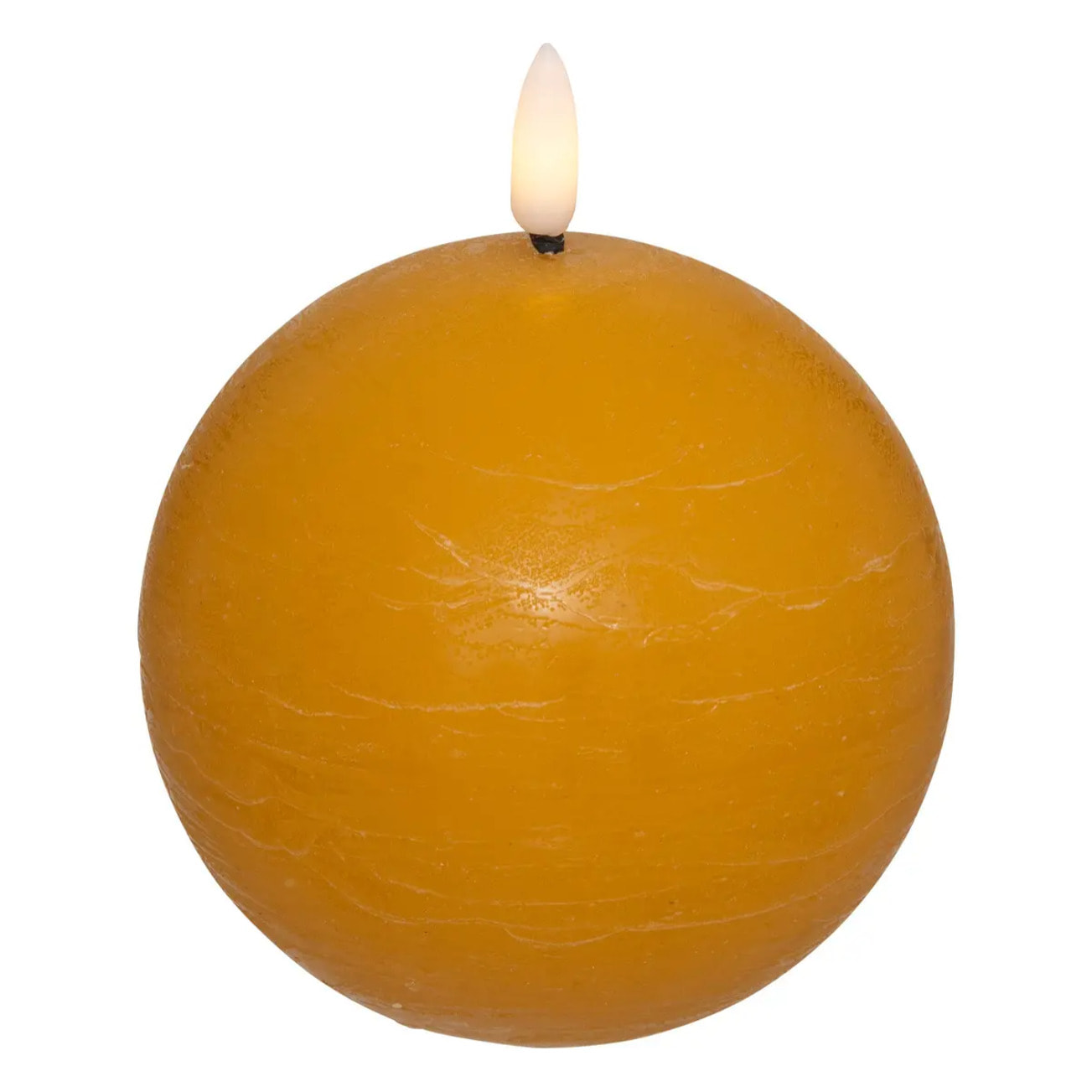 Bougie boule LED Molia D.10cm jaune