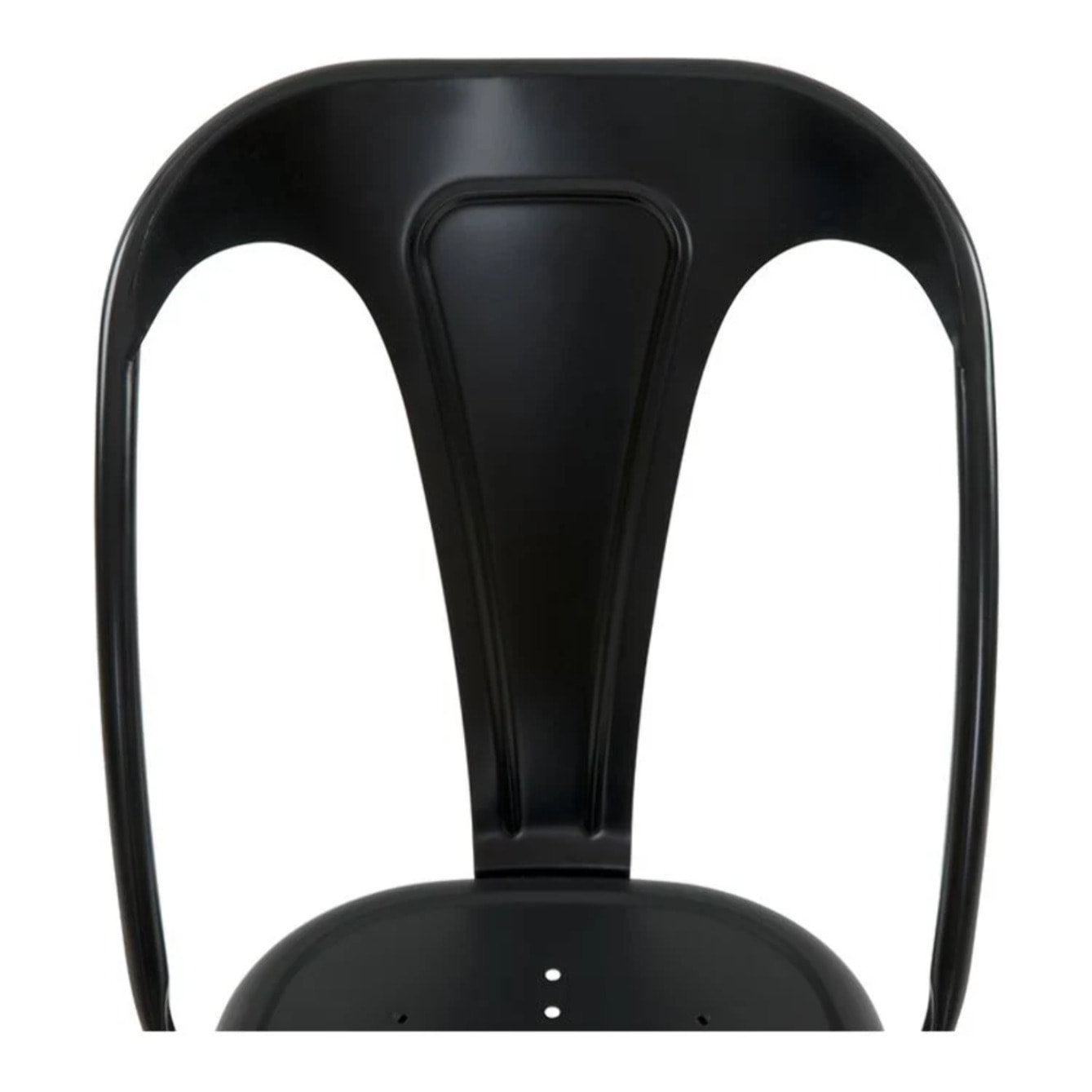 Lot de 2 chaises en métal noir mat - Indus