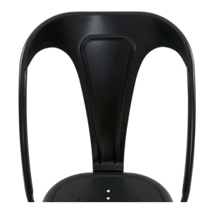 Lot de 2 chaises en métal noir mat - Indus