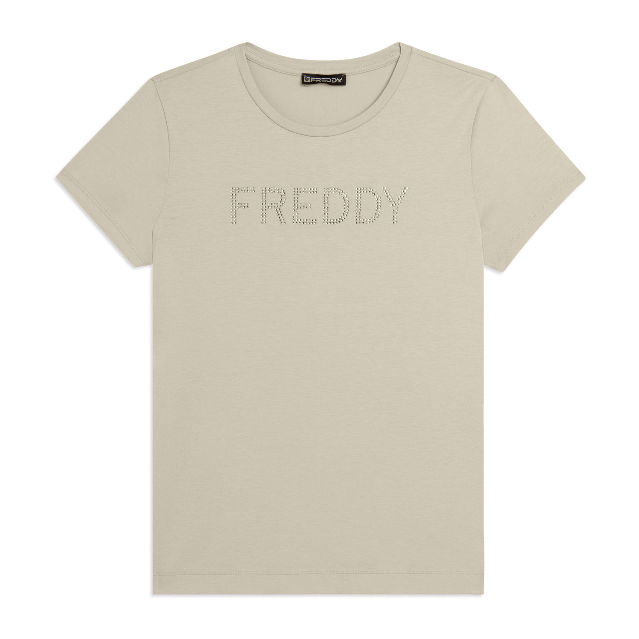 T-shirt manica corta con logo FREDDY in strass