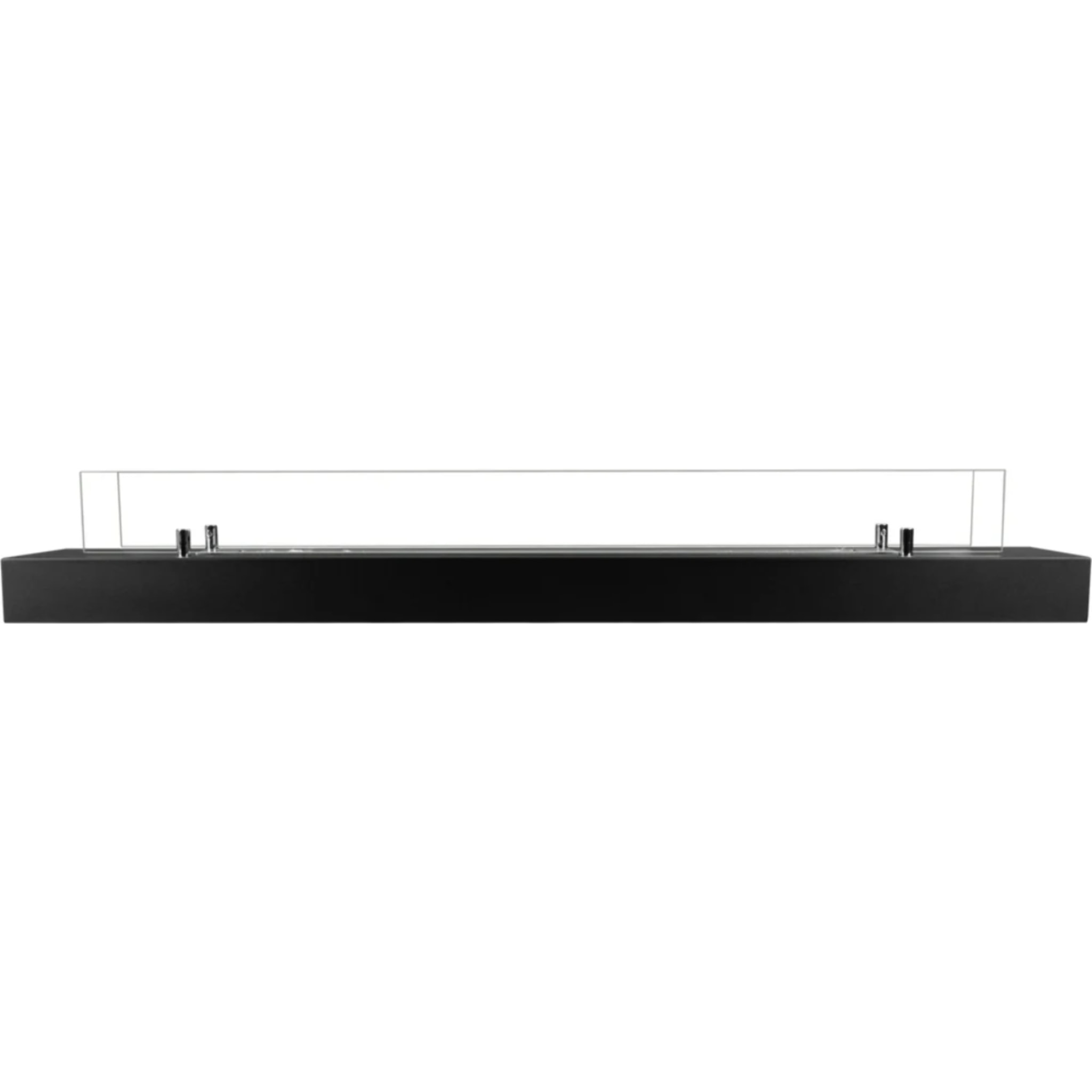 Camino A Bioetanolo Da Appoggio 120x19,4x21 cm con Bruciatore 1lt in Acciaio Inox Nero