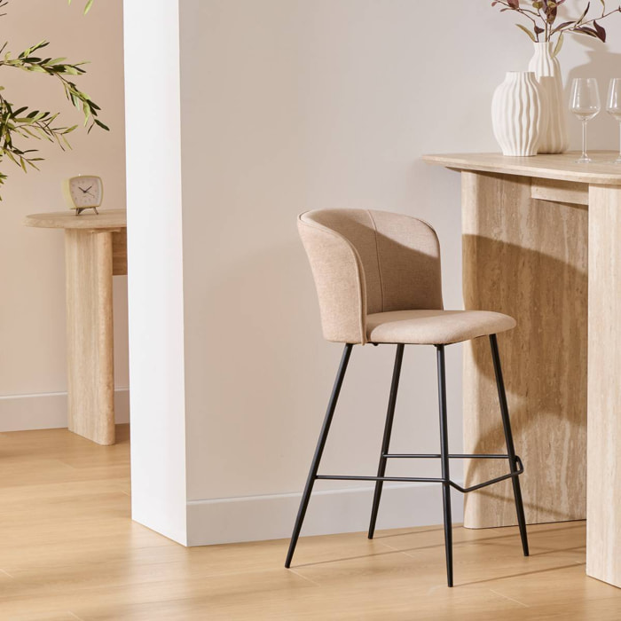 Tabouret de bar Jasny beige 52,5x48cm