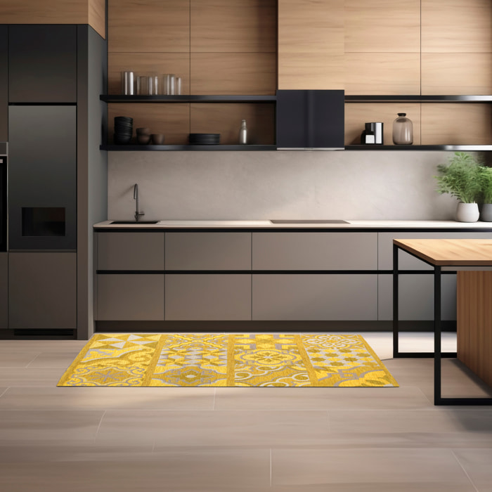 TAPPETO DA CUCINA CEMENTINE SENAPE