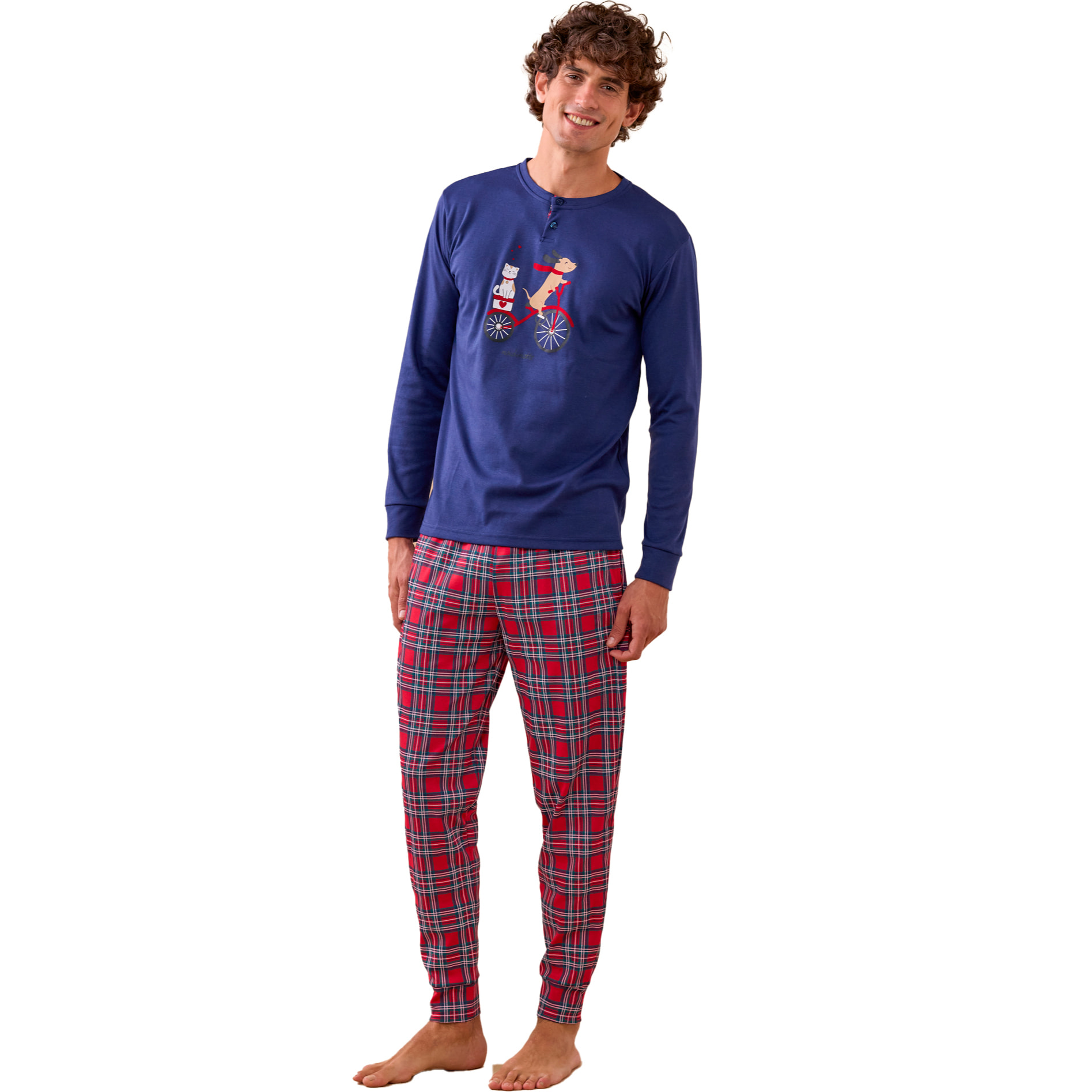 Pigiama uomo invernale caldo cotone articolo noel Noidinotte
