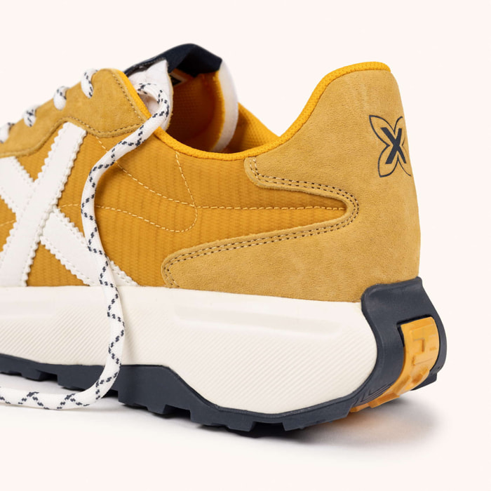 Zapatilla Urbana en Tonos Mostaza y Amarillo con Suela de Volumen MUNICH BABEL 16