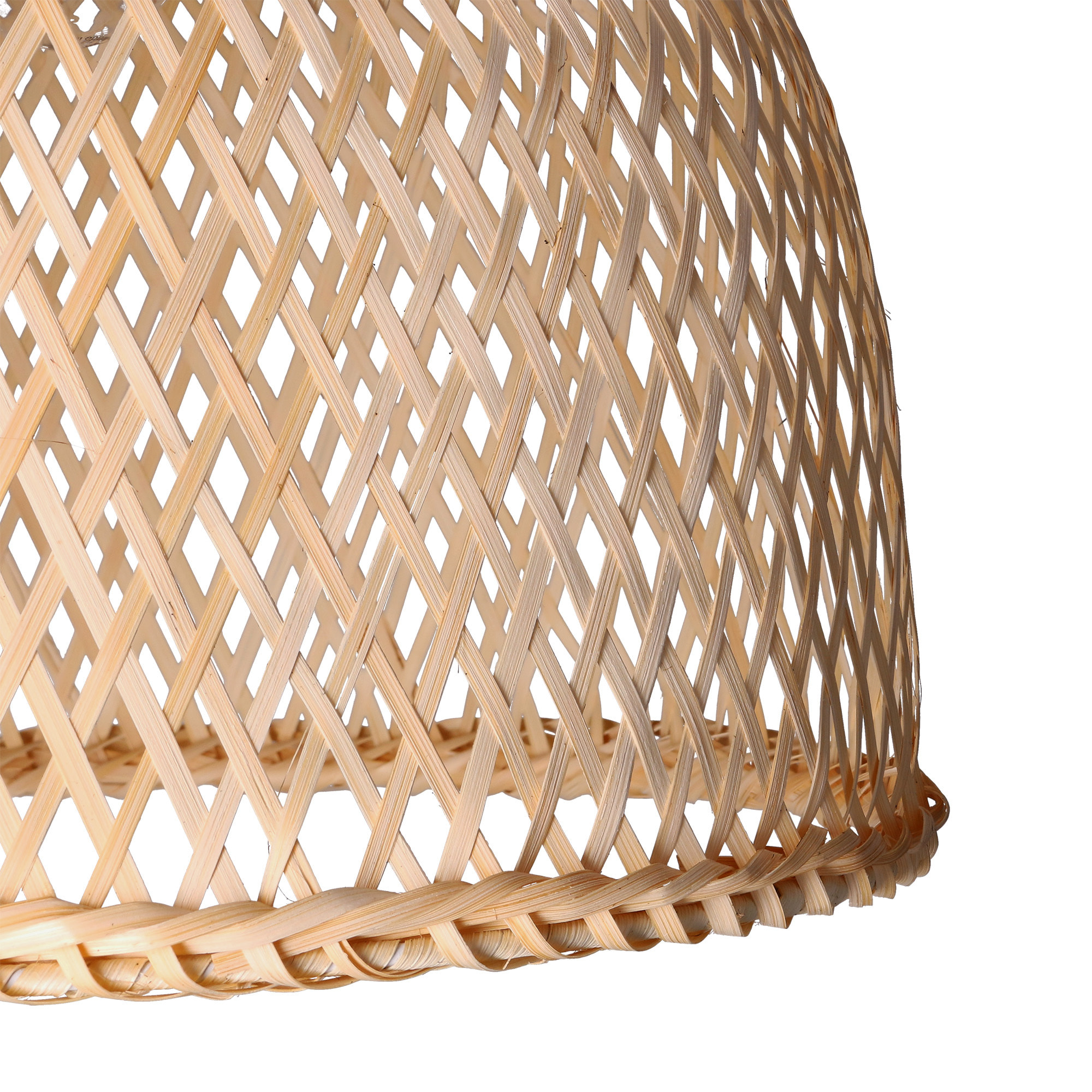 FORLIGHT Riba - Lámpara Colgante De Techo De Ratán Natural - Lámpara De Techo Moderna De E