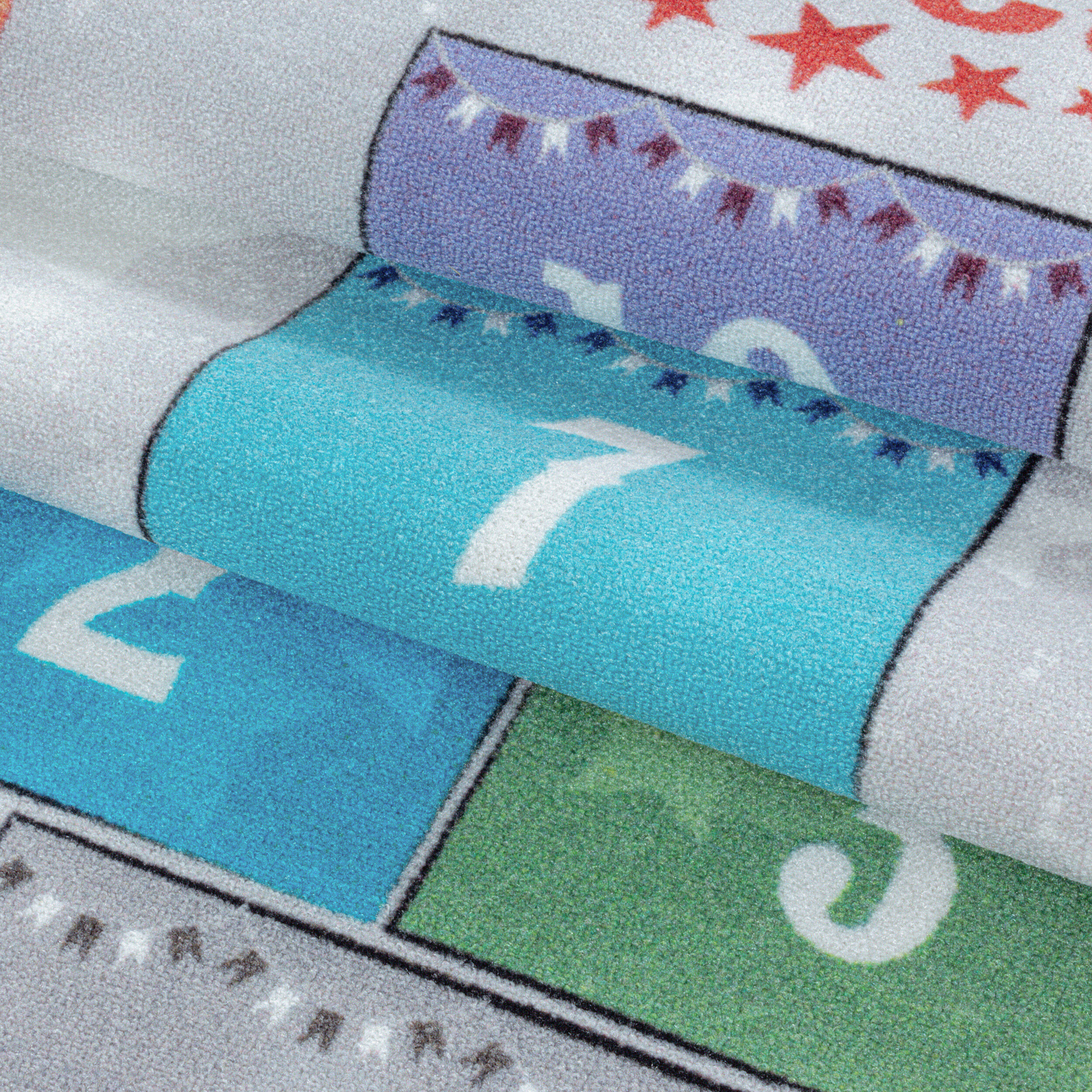 PLAY - Tapis enfant marelle cirque gris - PLA2909GRI