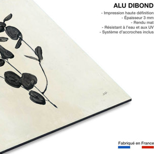 Toile fleurs Black magic Tableau alu Dibond