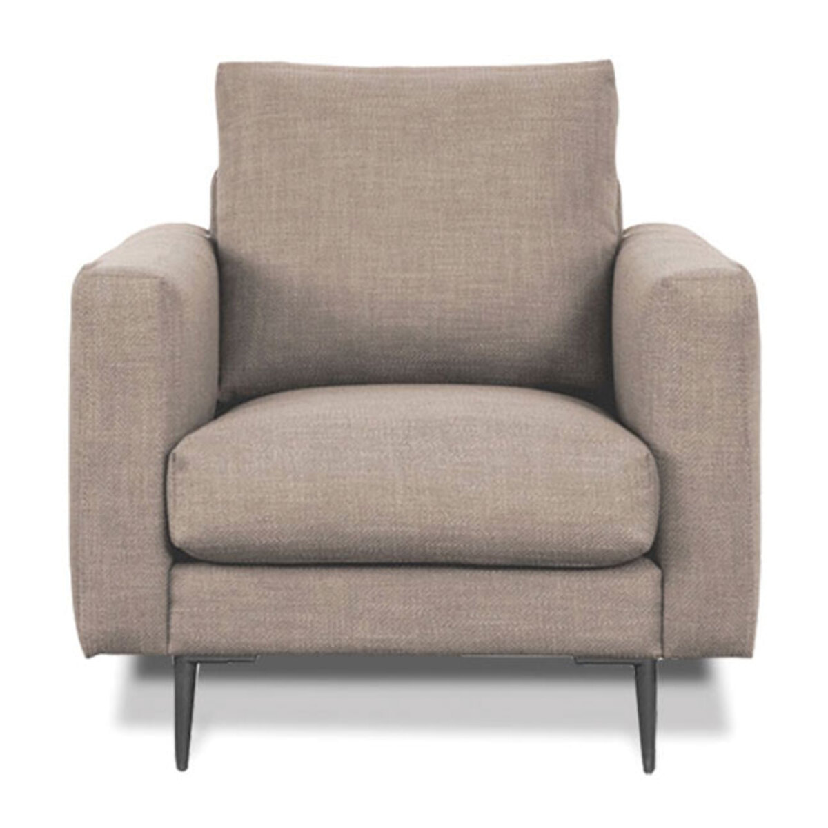 Fauteuil Caruso Tissu Taupe - 1 Place