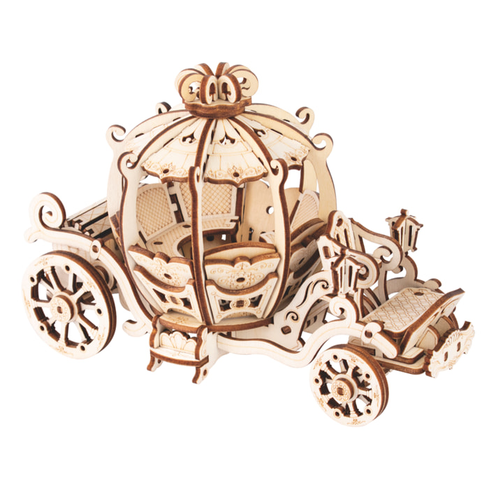 Puzzle 3D in legno. Carrozza di zucca. 129 pezzi.
