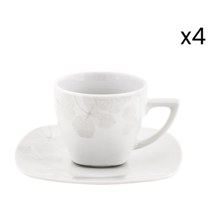 Set tè Ambra da 4 pezzi in porcellana