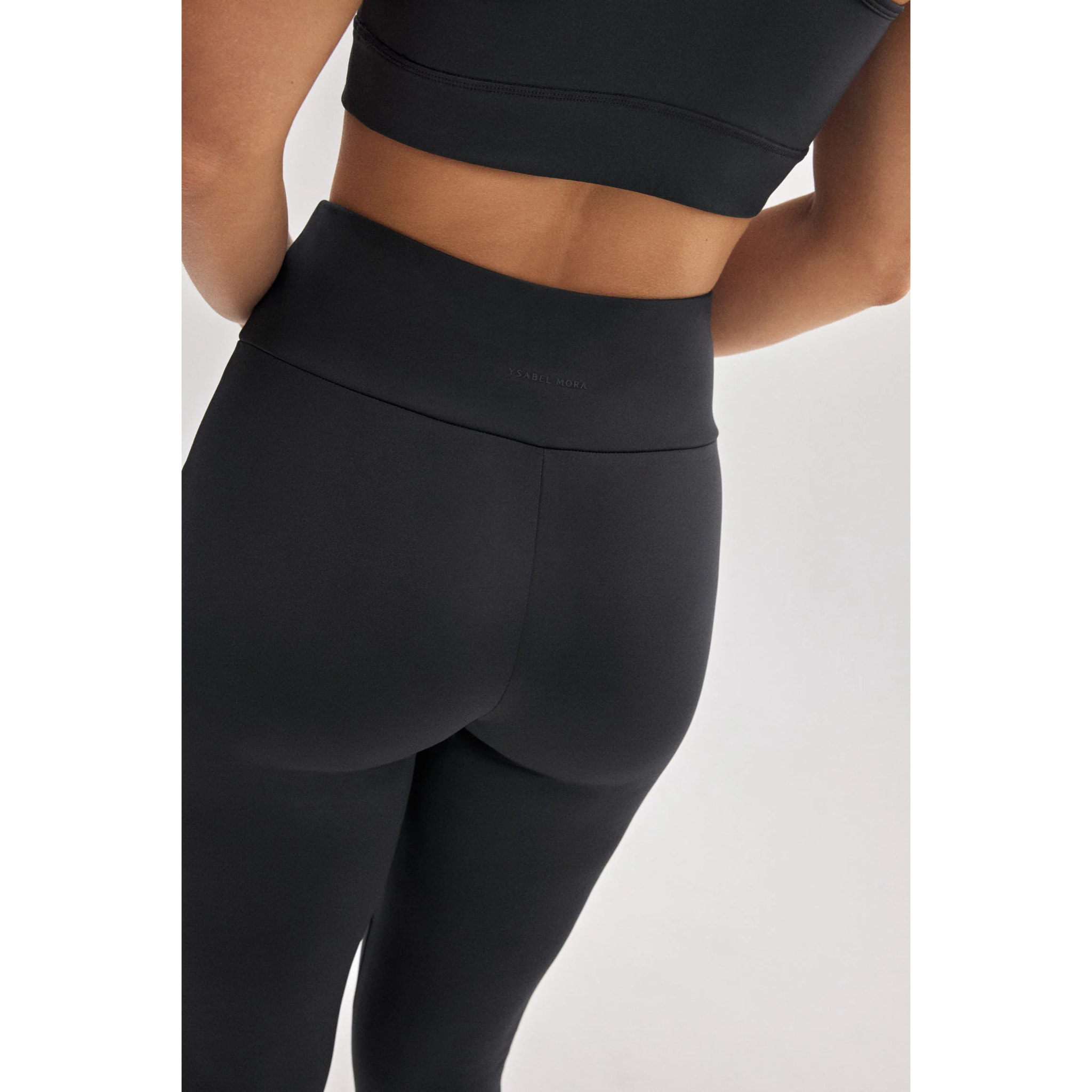 Leggings termici con interno in peluche nero e stile sportivo
