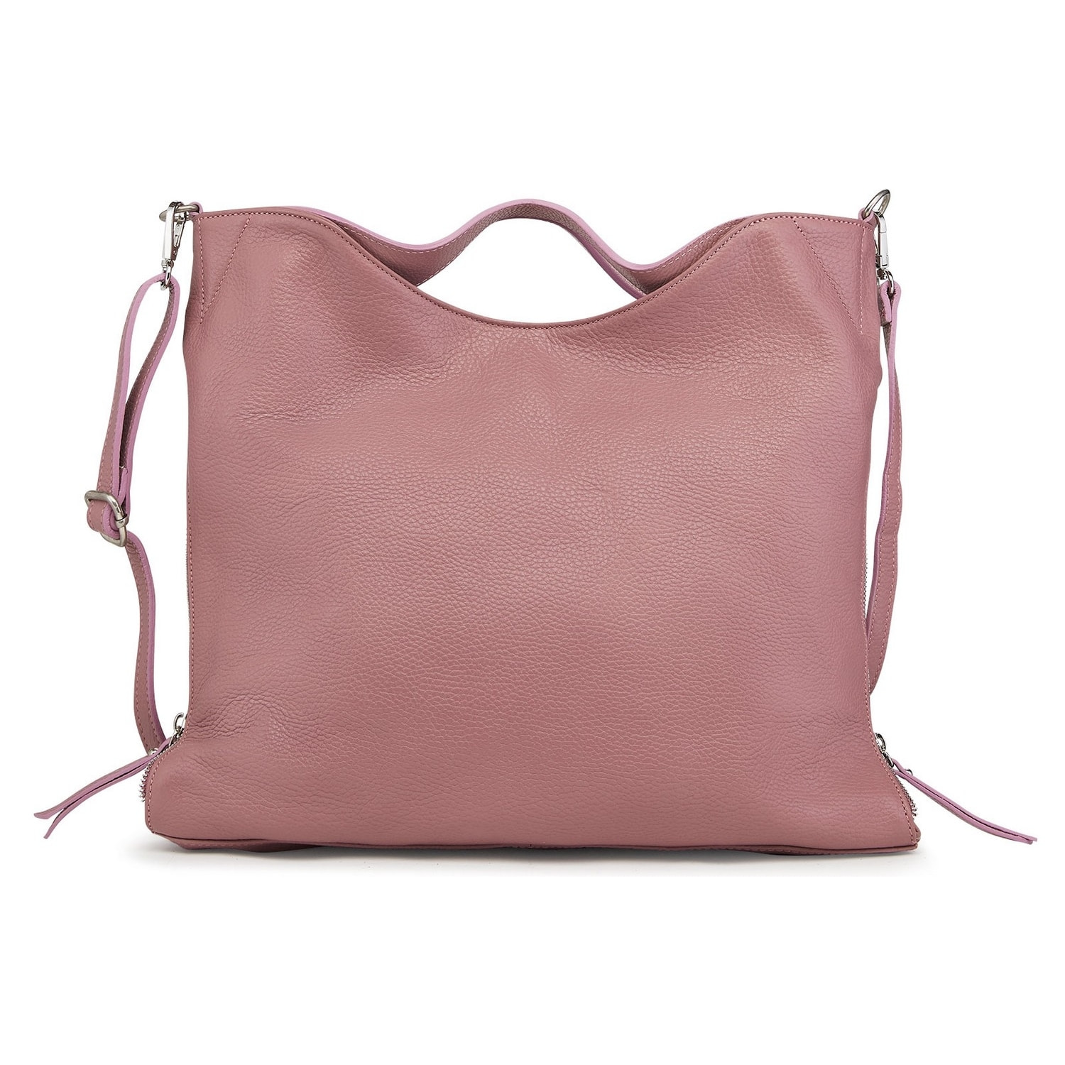 Borse Donna colore Rosa-in pelle Made in Italy 39x33x13cm