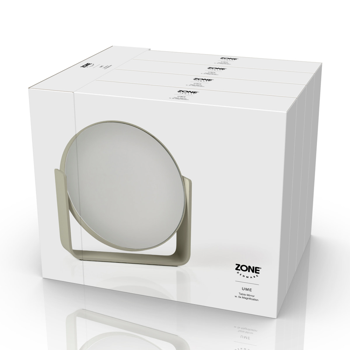 Miroir de table avec grossissement 5 x Ume Gris clair