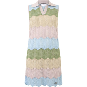 PHILIPP PLEIN Polo Neck Mini Dress Color Wave