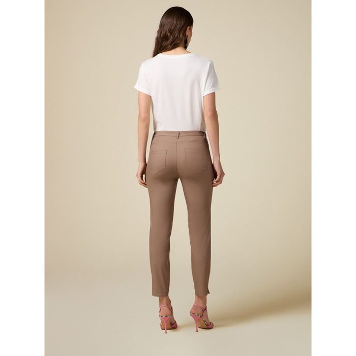 Oltre - Pantaloni skinny cinque tasche - Marrone