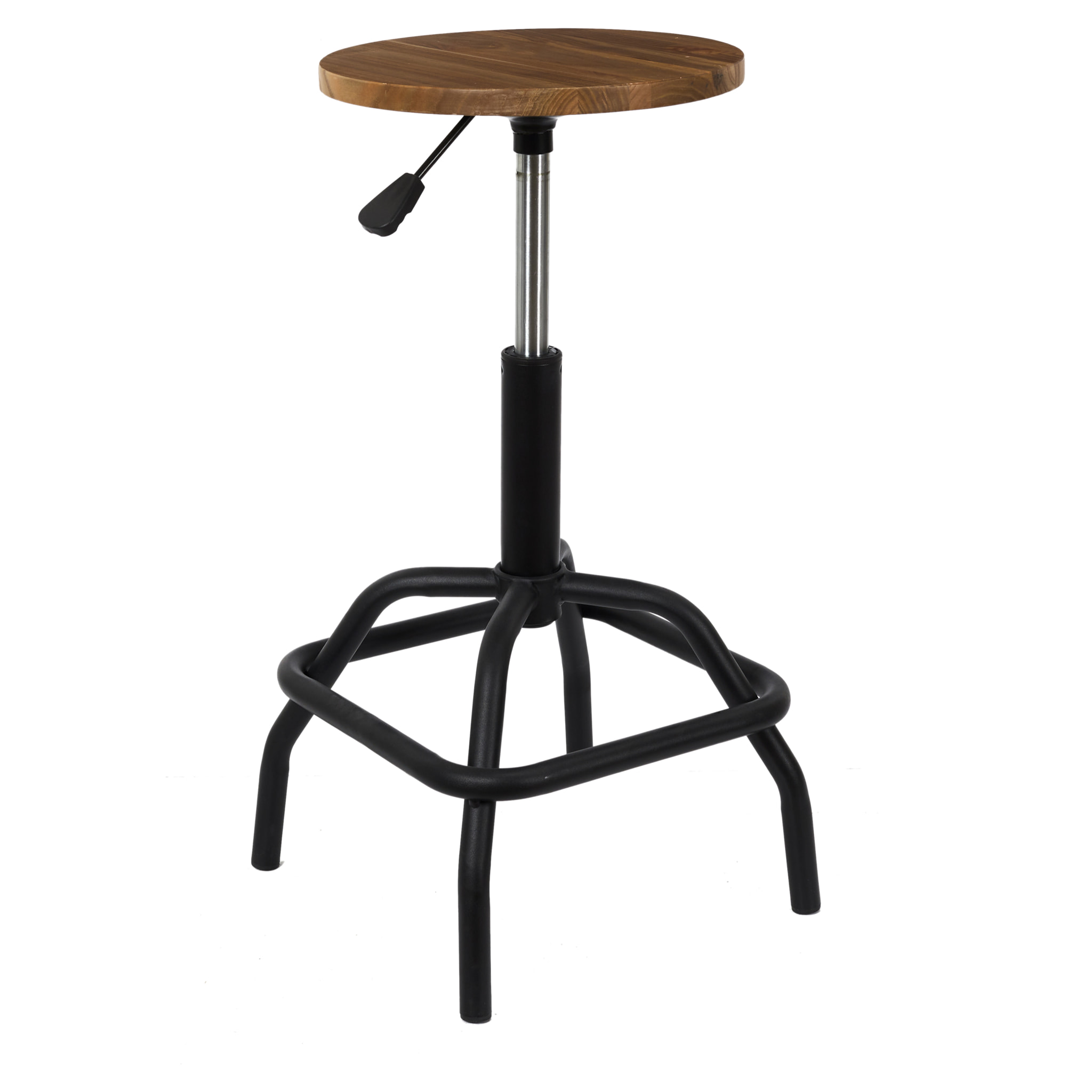 Tabouret De Bar Reglable Bois Brut Ace