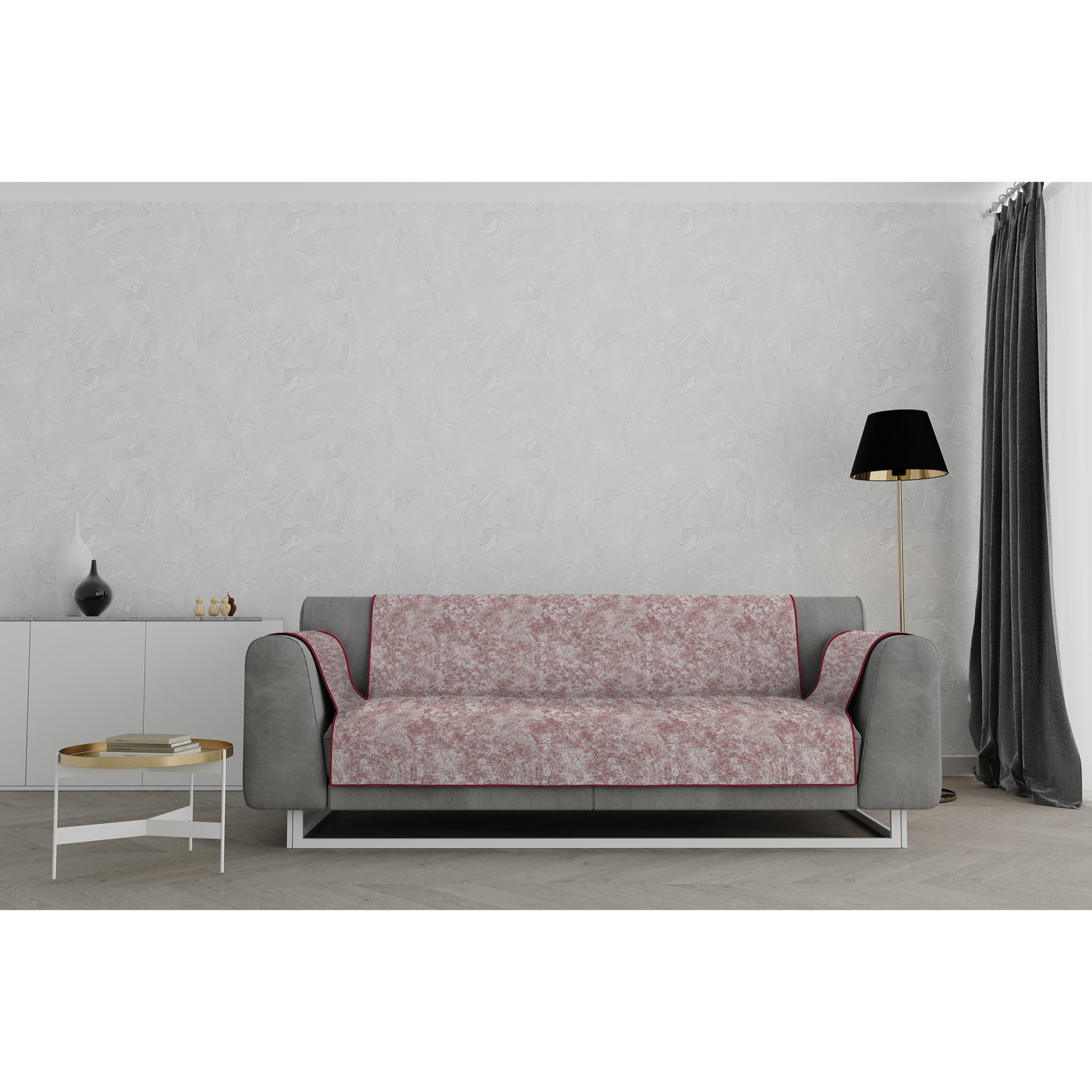 COPRIDIVANO ANTISCIVOLO GLAMOUR MADE IN ITALY – BORDEAUX