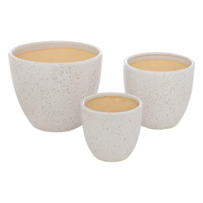 Lot de 3 pots "Vena" céramique D29cm