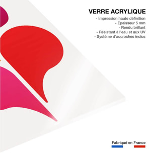 Tableau seventies pink Tableau plexiglas