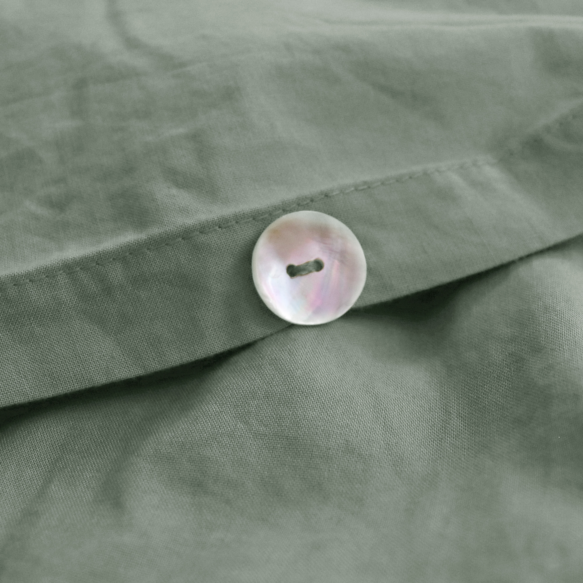 Parure de lit unie en coton taies à franges, COTON LAVÉ