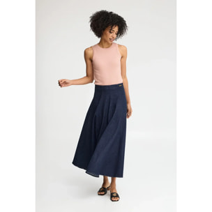 Canotta rosa pallido a coste con logo Polo Club