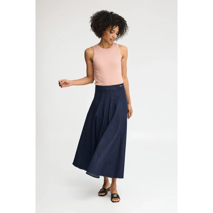 Canotta rosa pallido a coste con logo Polo Club