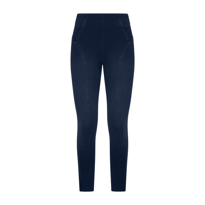 Jeggings N.O.W. skinny vita alta con impunture decorative