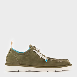 ZAPATO CON CORDONES HOMBRE P19 DE ANTE VERDE FORESTA