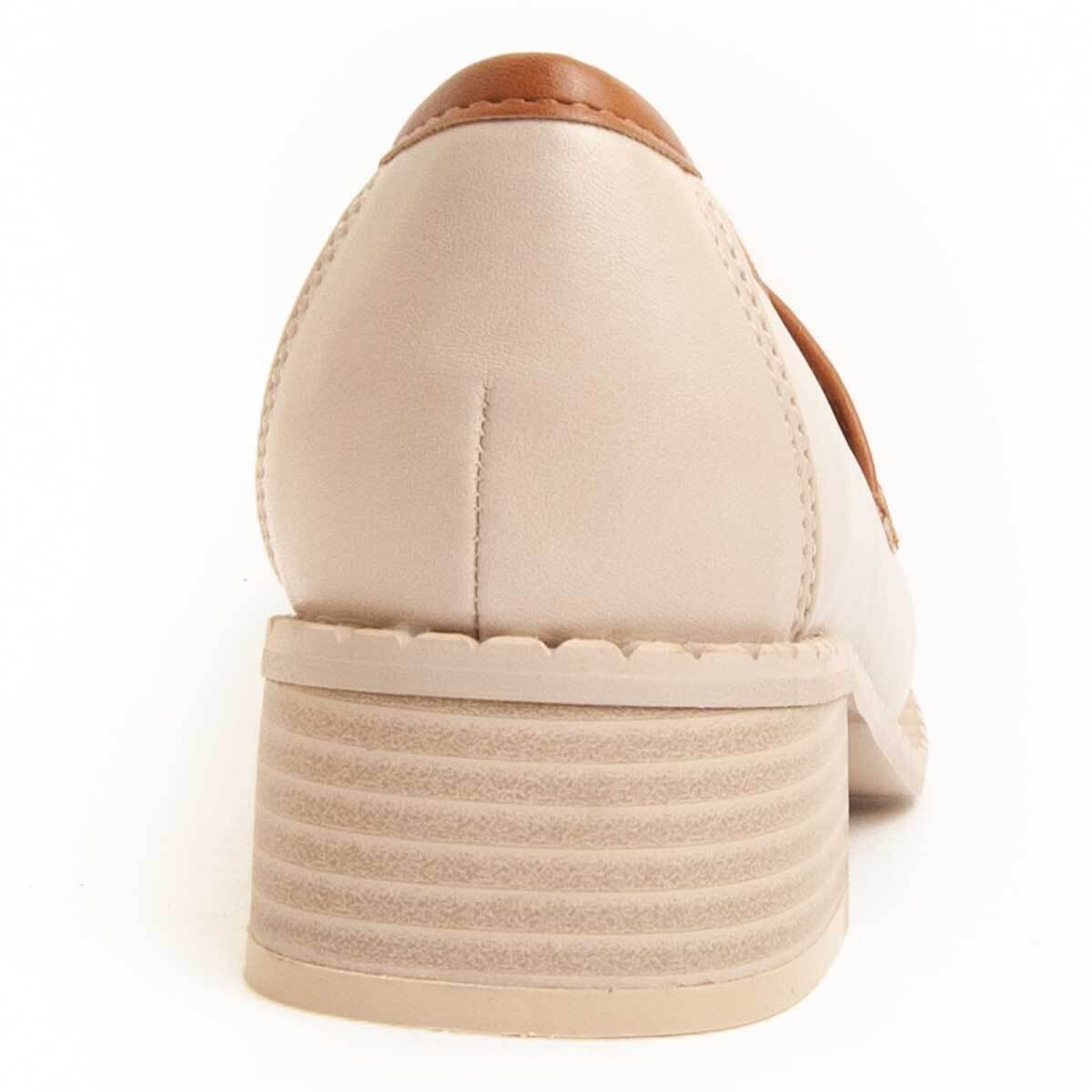 Mocasín de tacón - Beige - Altura: 3 cm