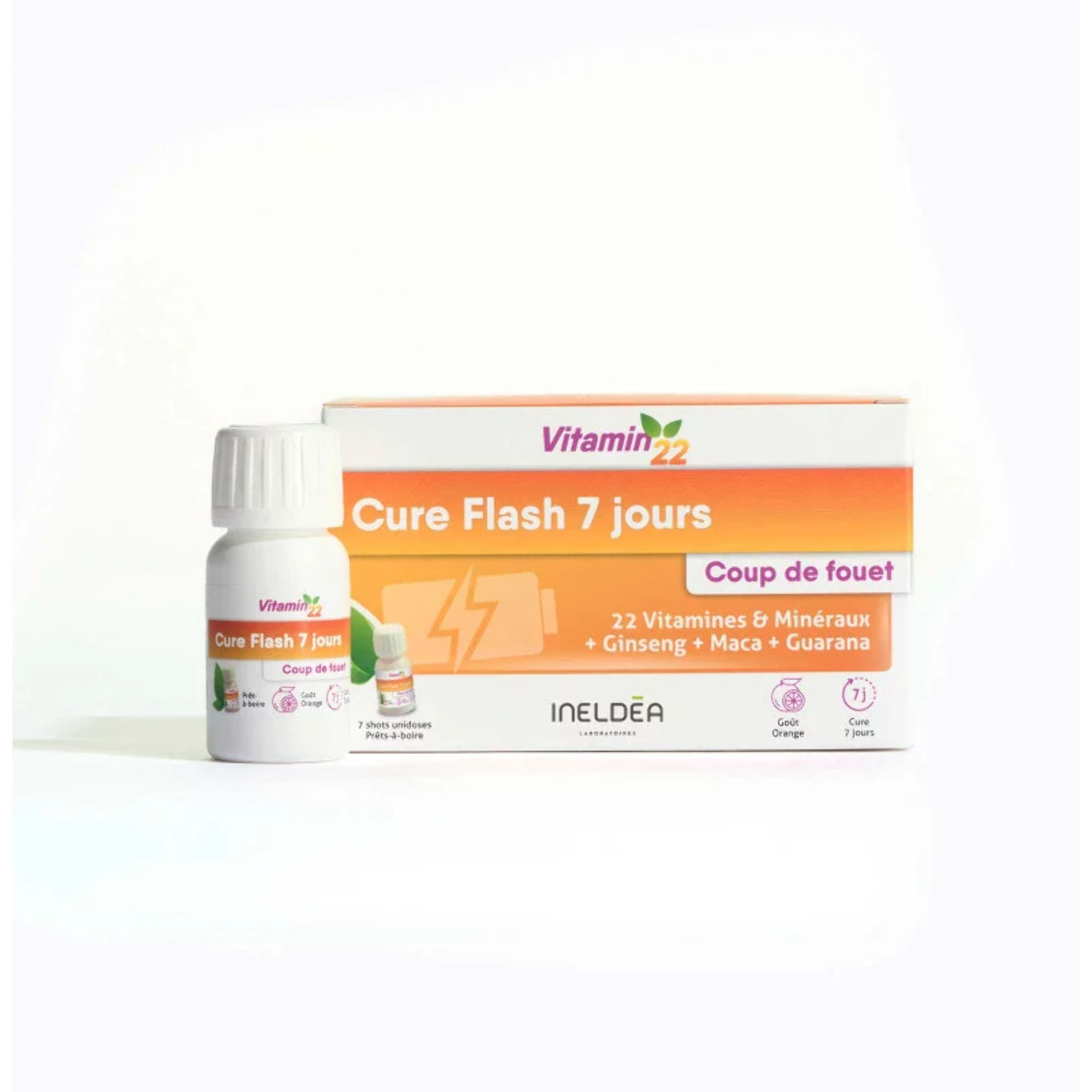 VITAMIN'22 - Pack Vitamin'22 Homme - Vitamin'22 Cure Flash 7 jours + Vitamin'22 Specific Homme - Anti-fatigue - Vitamines & minéraux - Etui de 7 doses de 30ml + Pilulier de 60 gélules végétales