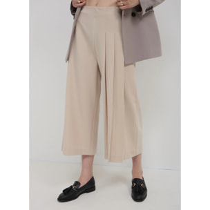 Pantalone culotte con pieghe