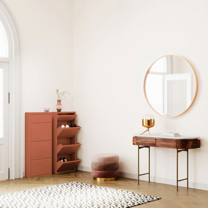 Casier à chaussures Caruso marron 3+1 tiroirs Kare Design