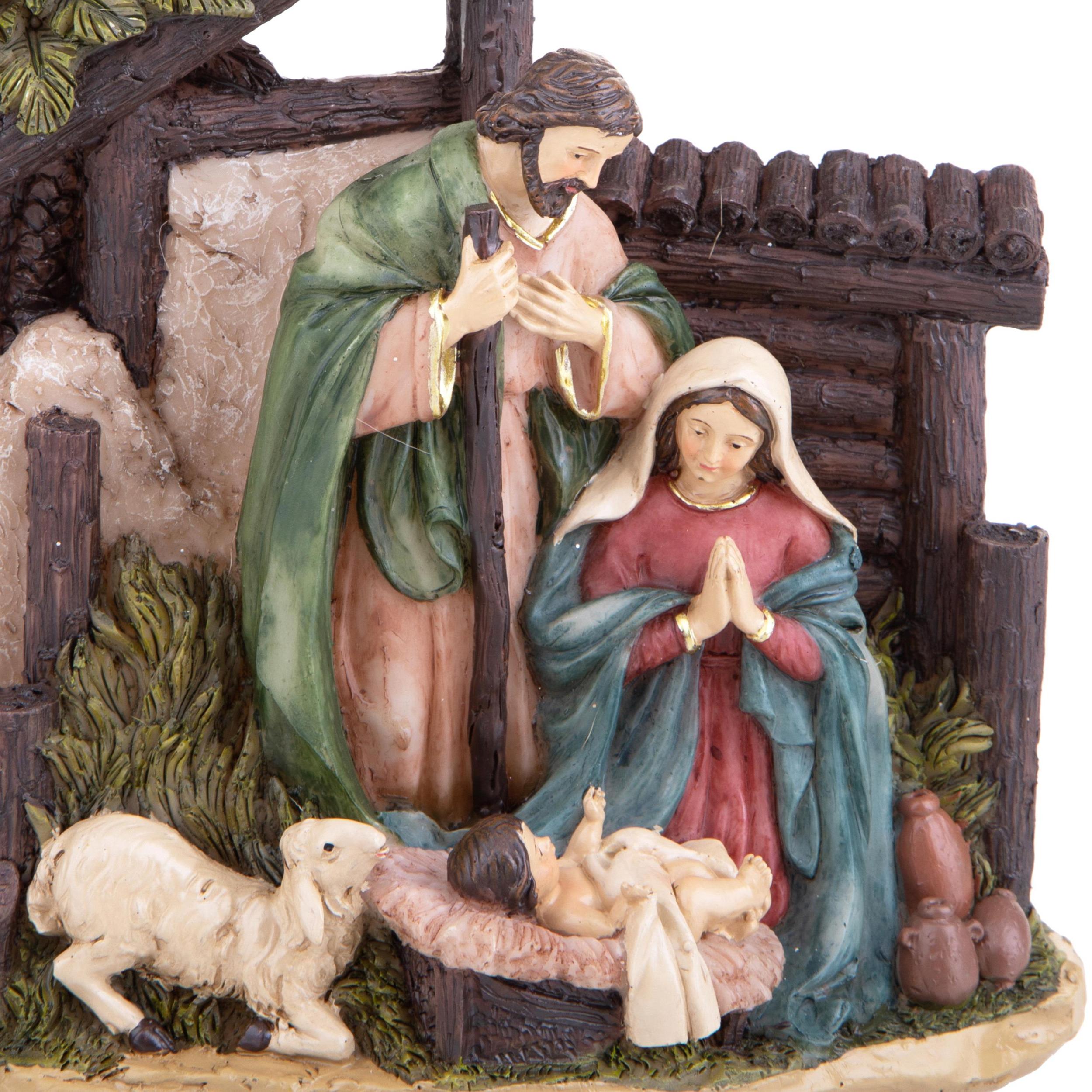 NativitÃ con Palma 16 cm - Pezzi 4 - Colore:Multicolore - Bianchi Dino - -