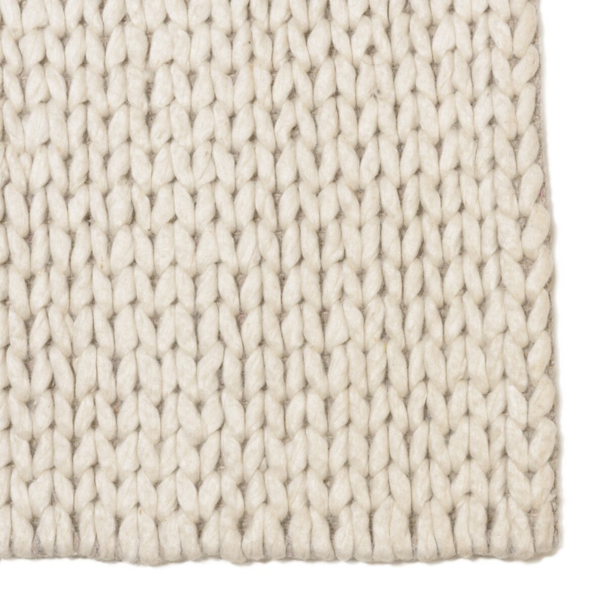 QUENTIN - Tapis rectangulaire 200x290cm en laine tissée couleur écru
