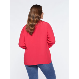 Fiorella Rubino - Camisa de color de viscosa ECOVERO™ - Rojo