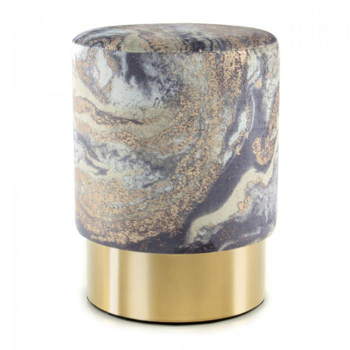 Tabouret semi artisanal motif floral SAGI