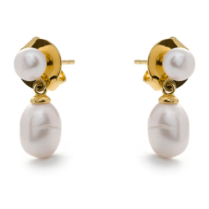 Pendientes Rakco acabado oro amarillo 18k