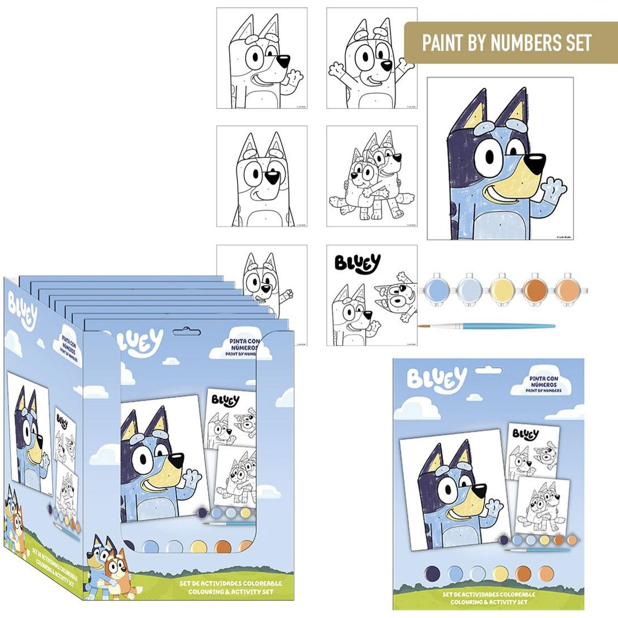 Set De Papelería Coloreable Bluey