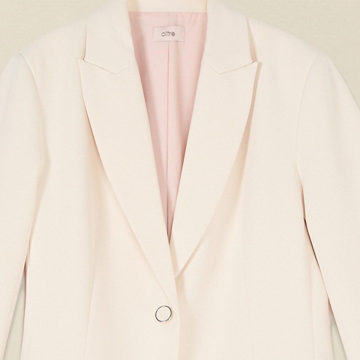 Oltre - Blazer monopetto con bottone foderato - Bianco